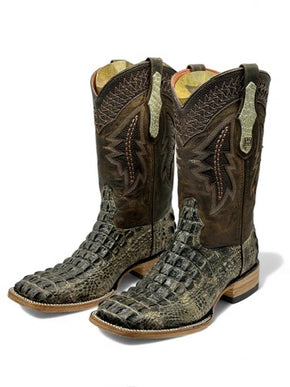 Men’s Exotic American Alligator Cowboy Boot (Natural)