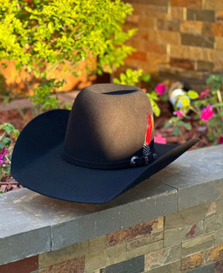 100x Black HomeTown Cowboy Felt Hat
