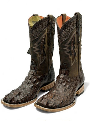 Men’s Exotic American Alligator Cowboy Boot (Brown)