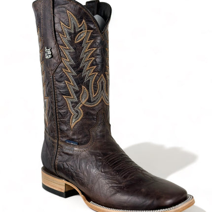 Leather Square Toe Cowboy Boot