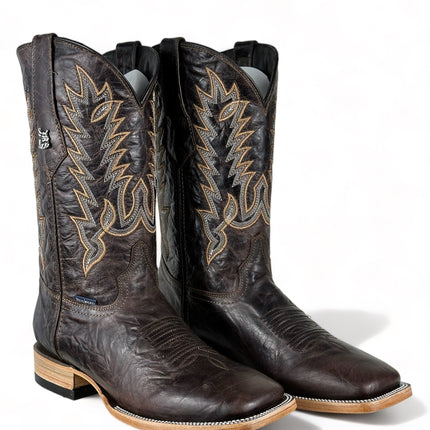 Leather Square Toe Cowboy Boot