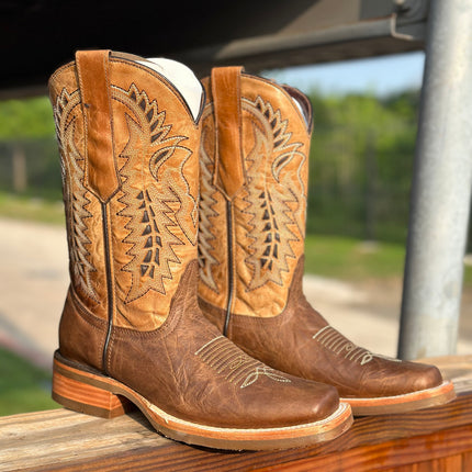 Cedro Camel Cowboy Boot Rubber Sole