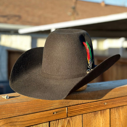 100x Cowboy Felt Hat Black ( Open Crown )
