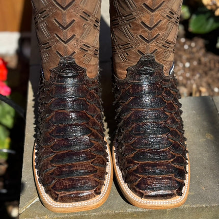 Rustic Python Print Cowboy Boot