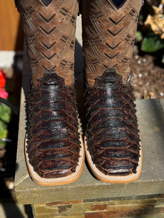 Rustic Python Print Cowboy Boot