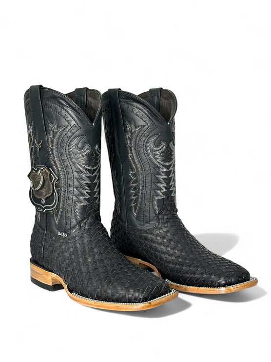 Tejido Pinta Negro Cowboy Boot