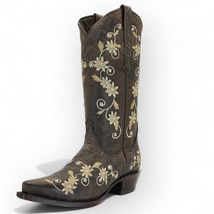 Bonita Cedro Tabaco Retro Cowgirl Boot