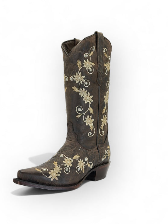 Bonita Cedro Tabaco Retro Cowgirl Boot
