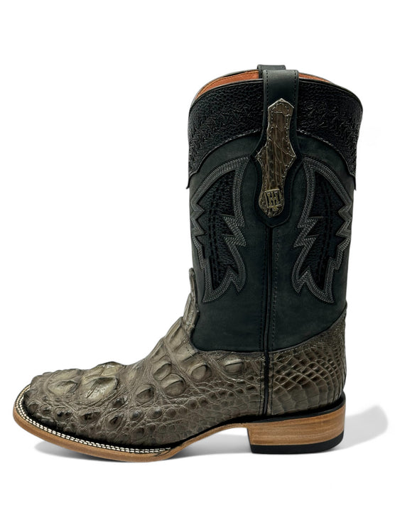 Men’s Exotic American Aligator Cowboy Boot ( Grey )