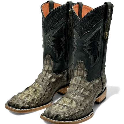 Men’s Exotic American Aligator Cowboy Boot ( Grey )