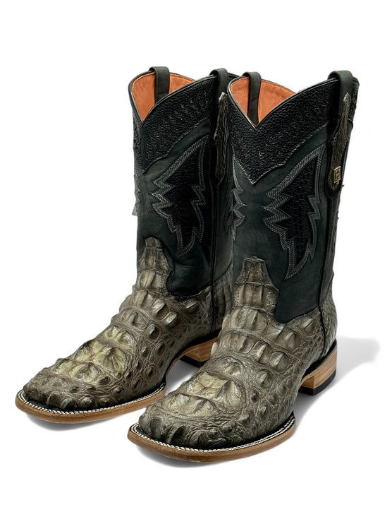 Men’s Exotic American Aligator Cowboy Boot ( Grey )