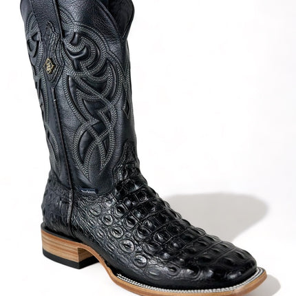 Crocodile Black Lomo De Nilo Print Cowboy Boot