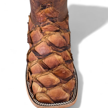 Exotic FishScale CowBoy Boot Pecan