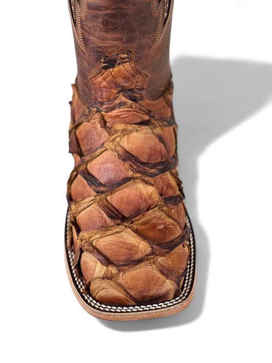 Exotic FishScale CowBoy Boot Pecan