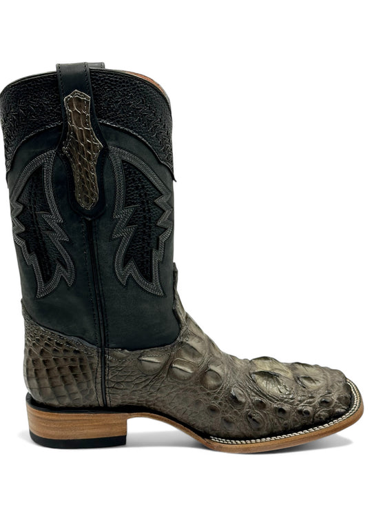 Men’s Exotic American Aligator Cowboy Boot ( Grey )