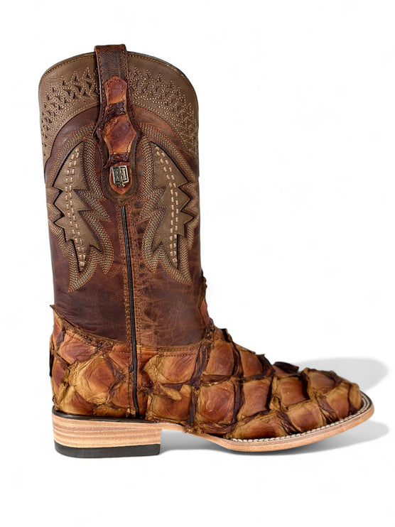 Exotic FishScale CowBoy Boot Pecan