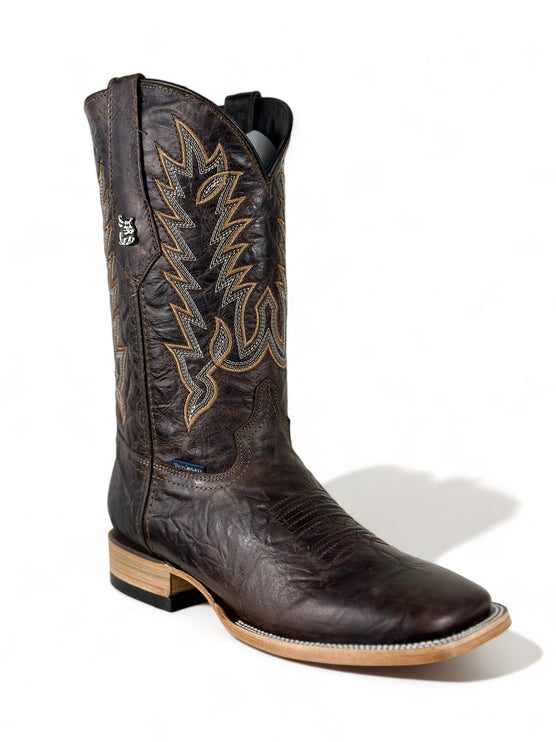 Leather Square Toe Cowboy Boot