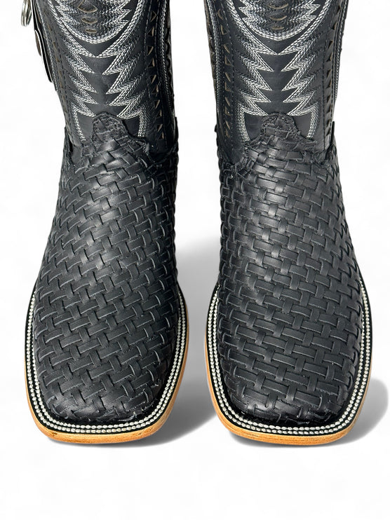 Tejido Pinta Negro Cowboy Boot