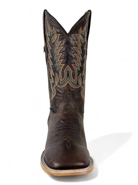 Leather Square Toe Cowboy Boot