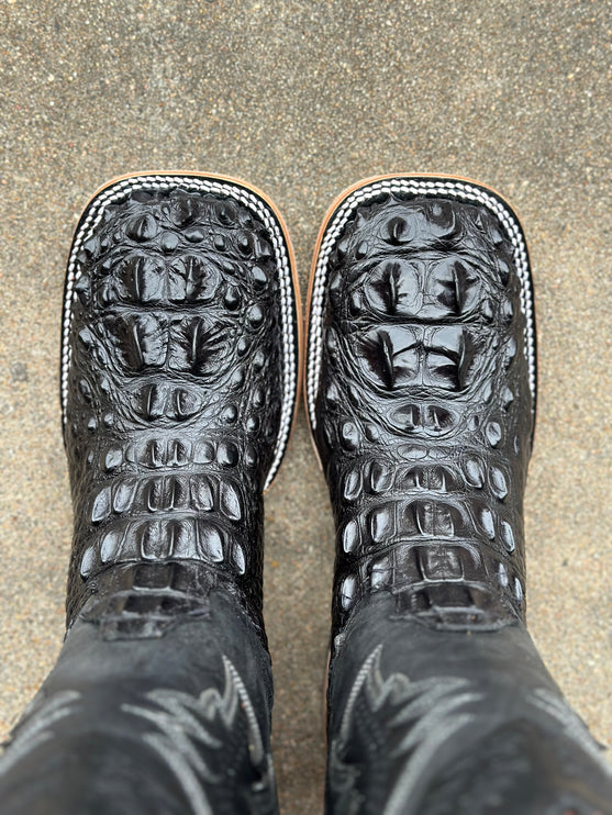 Men’s Exotic American Alligator Cowboy Boot Black