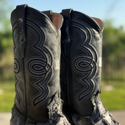 Exotic FishScale Blue Azul Cowboy Boot