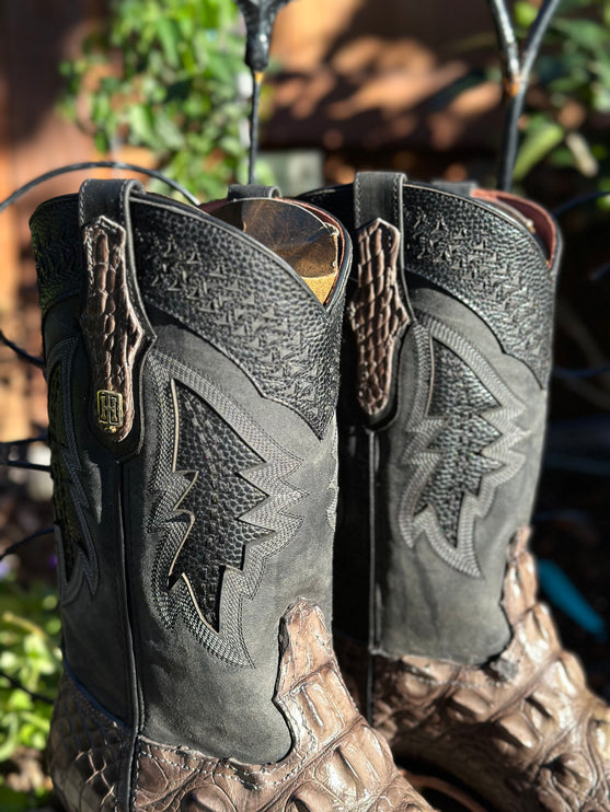 Men’s Exotic American Alligator Cowboy Boot (Grey)