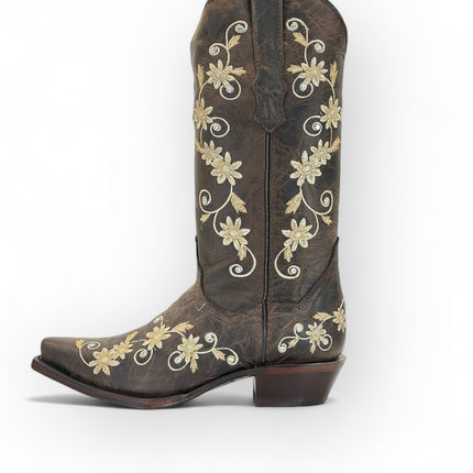 Bonita Cedro Tabaco Retro Cowgirl Boot
