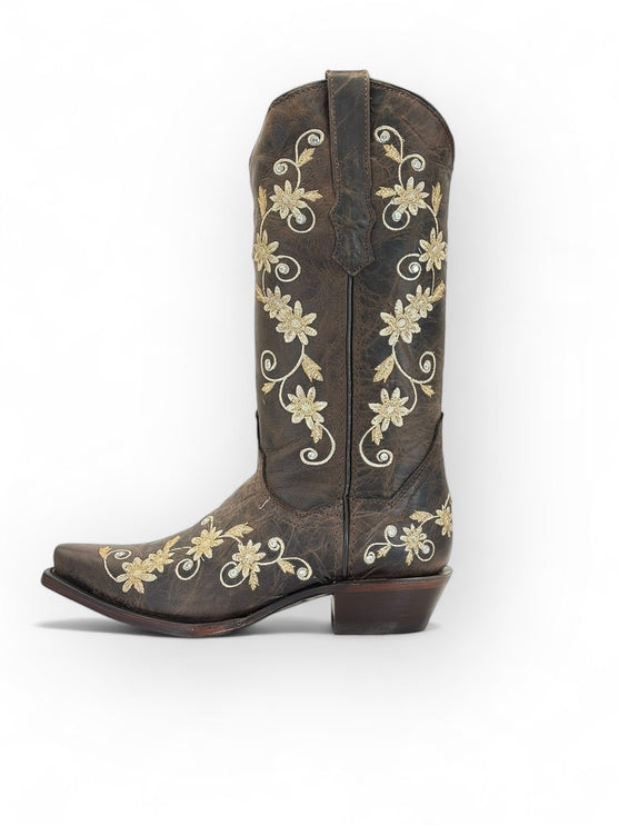 Bonita Cedro Tabaco Retro Cowgirl Boot
