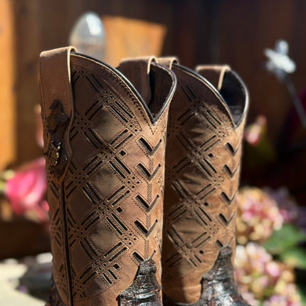 Rustic Python Print Cowboy Boot