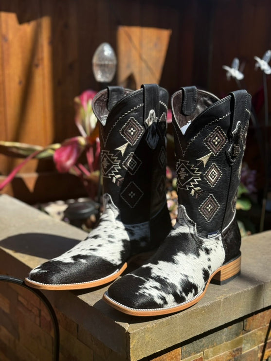 Aztec Cowhide Cowboy Boot