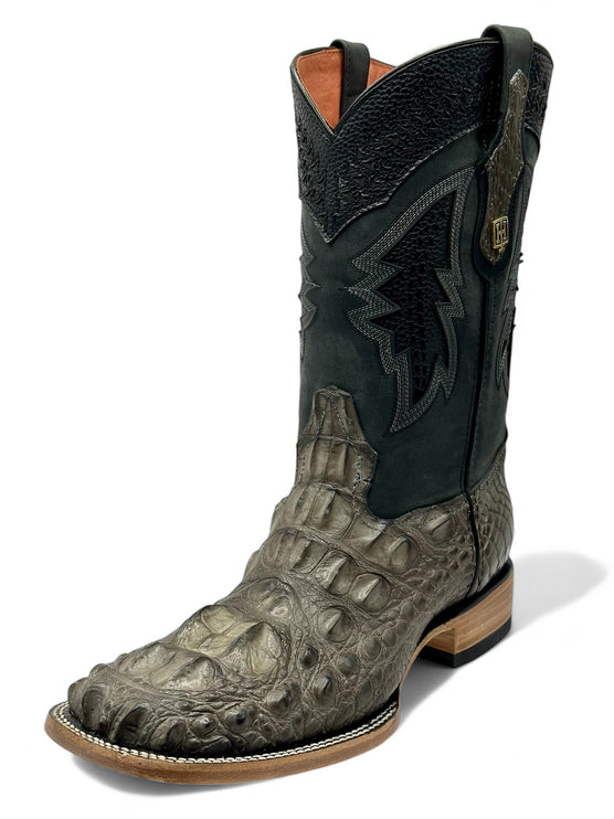 Men’s Exotic American Aligator Cowboy Boot ( Grey )