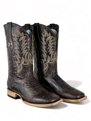 Leather Square Toe Cowboy Boot