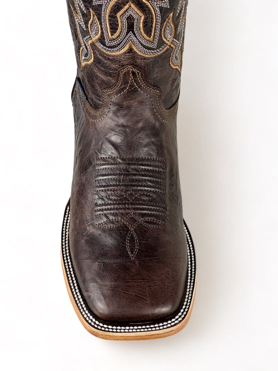 Leather Square Toe Cowboy Boot