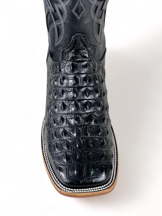 Crocodile Black Lomo De Nilo Print Cowboy Boot
