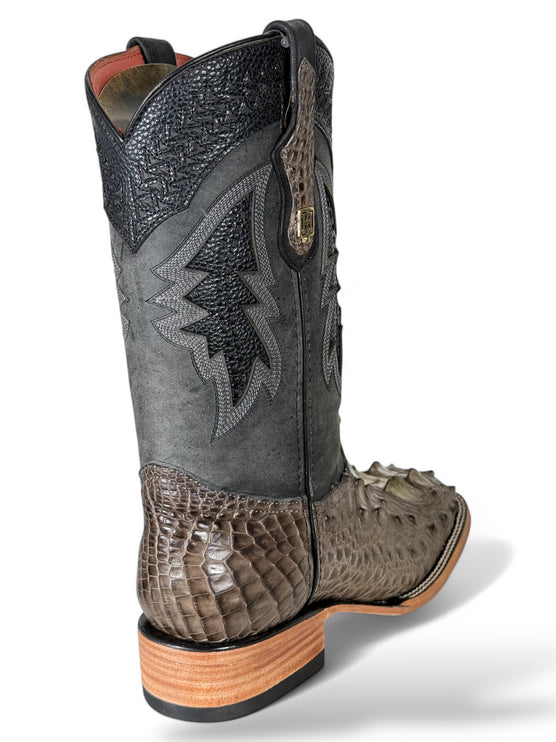 Men’s Exotic American Alligator Cowboy Boot (Grey)