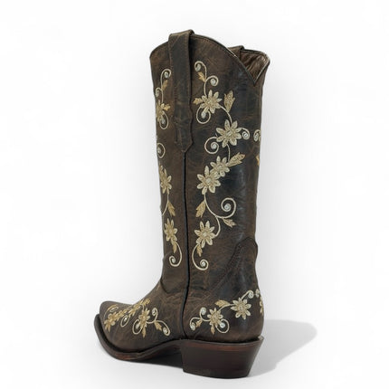Bonita Cedro Tabaco Retro Cowgirl Boot