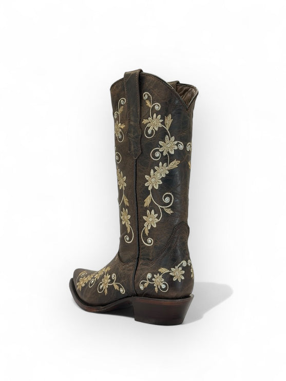 Bonita Cedro Tabaco Retro Cowgirl Boot