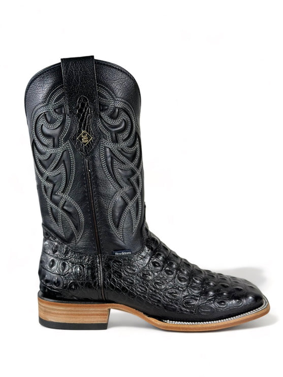 Crocodile Black Lomo De Nilo Print Cowboy Boot