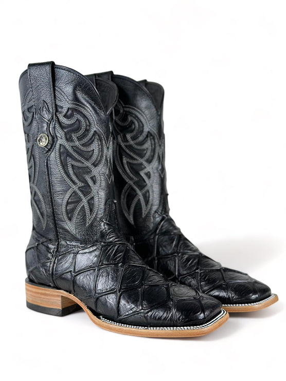 Pez Mar y Tierra Negra Cowboy Boot