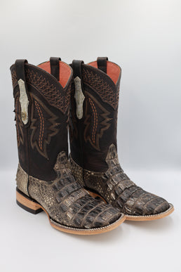Men’s Exotic American Alligator Cowboy Boot (Natural)