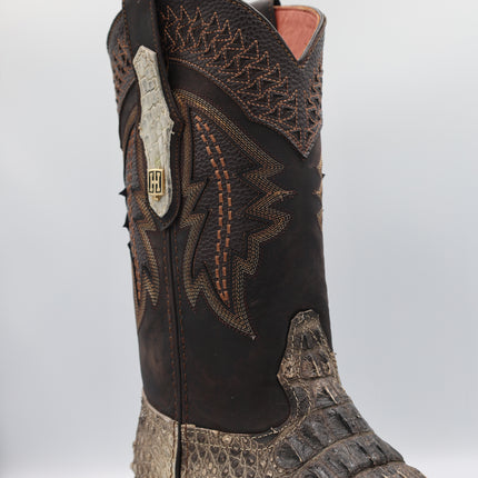 Men’s Exotic American Alligator Cowboy Boot (Natural)