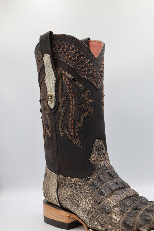 Men’s Exotic American Alligator Cowboy Boot (Natural)