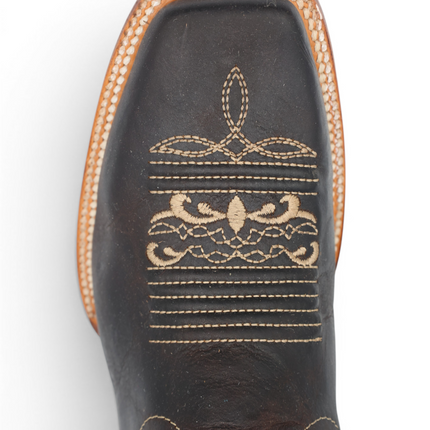 Women's Chocolate Brown Arrow Embroidered Western Boot