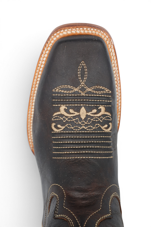 Women's Chocolate Brown Arrow Embroidered Western Boot