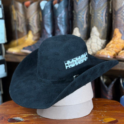 8x Black Rockem Cowboy Fur Felt Hat Grizzly