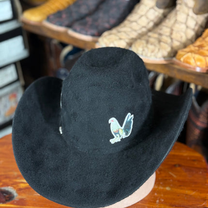 8x Black Rockem Cowboy Fur Felt Hat Grizzly