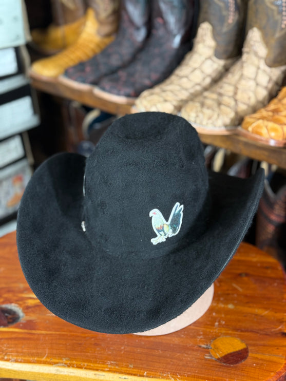 8x Black Rockem Cowboy Fur Felt Hat Grizzly