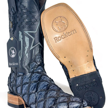 Texas Pez Clon Azul Cowboy Boot